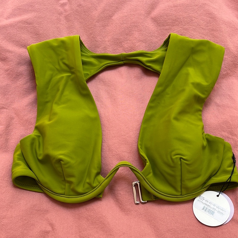 Andrea Iyamah Kuwa olive green bikini